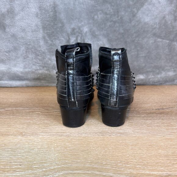 Diba Skyler Women's Ankle Boot Bootie Fall Heel Western Leather Black Size 7.5 - Picture 5 of 10